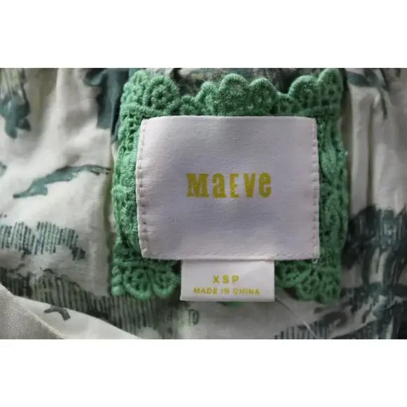 Maeve Anthropologie Santee Swing Dress Eastern Floral Paisley Petite XSP - Picture 5 of 12